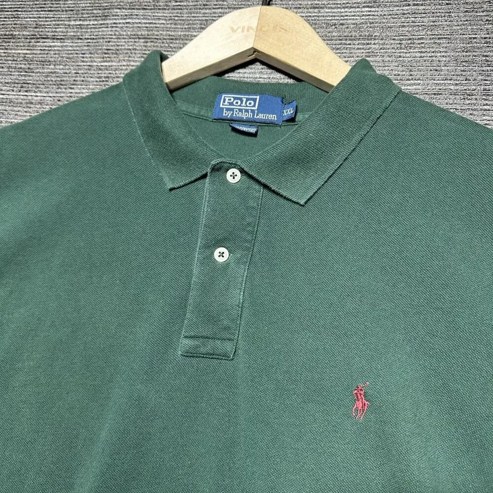 Polo by Ralph Lauren Shirt Men's 2XL Green Short Sleeve Casual